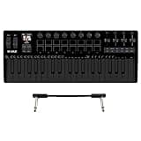 M-VAVE SMK-37 PRO Black MIDI Keyboard Controller, 37 Key Wireless MIDI Keyboard with Velocity Sensitive Keys, Backlit RGB Drum Pads, Pitch Bend, Modulation Wheel, Bluetooth MIDI