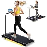 HaHbHc Walking Pad Treadmill with Incline, 2026 Upgrade Portable Under Desk Treadmill for Home Office Small with Handles, 3.0HP Electric Walking Pad with Handle Bar, 0.6-7.6MPH, 350LBS