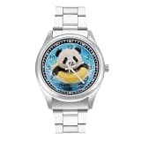 FodPand Mens Stainless Steel 3-Hand Analog Watch Easy Reader 40mm Dial