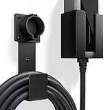 EV Charger Holder Wall Mount – J1772 Cable Organizer & Nozzle Holster with Storage Box for Electric Vehicle Charging