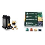 Nespresso Vertuo Coffee and Espresso Maker by Breville, Matte Black + Starbucks Capsules