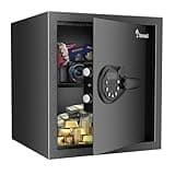 Bonsaii Security Safe Box,1.2 Cubic Feet Large Document Safe Box,New Type of Digital Keypad Lock,Removable Shelf for Money,Jewelry and Valuables,12.99 x 14.17 x 12.99 Inches
