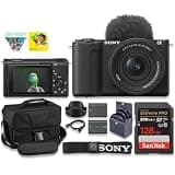 Sony ZV-E10 II Mirrorless Camera Black with 16-50mm f/3.5-5.6 Lens | 26MP APS-C Sensor, 4K Video & Flip Screen | for Vlogging & Content Creation + Spare Extra Battery + 64GB Card + Camera Case