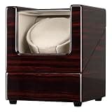 CHIYODA 5 Modes Single Watch Winder For Automatic Watches Piano Baking Wood Box with Open Lid Stop Runing Function