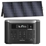 OUKITEL BP3000 3200W Power Station with 400W Solar Panel, 2048Wh Solar Generator with 4x6400W Peak AC Outlets, Expandable to 16kWh, APP Control LiFePO4 Battery for Camping RV HomeB ackup