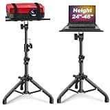 Ramzi Projector Stand,Projector Laptop Stand Tripod Laptop Tripod Stand Height 24.4" To 46" Laptop Floor Stand For Dj Equipment, Outdoor Movies, Office, Home, Stage Or Studio (Black)