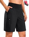 Bikewa Women's Mountain Bike Shorts 4D Padded Cycling Riding Biking Bicycle Biker Cycle Shorts for Women(Black,L)
