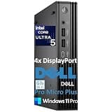 Dell Pro Micro Plus Mini PC (Next Gen OptiPlex 7000 MFF), Bussiness Desktop Computer AI PC, Intel 14-Core Ultra 5 235T (Beat i7-13700T), 64GB DDR5, 2TB SSD, WiFi 6, Bluetooth, 4X DP, Windows 11 Pro