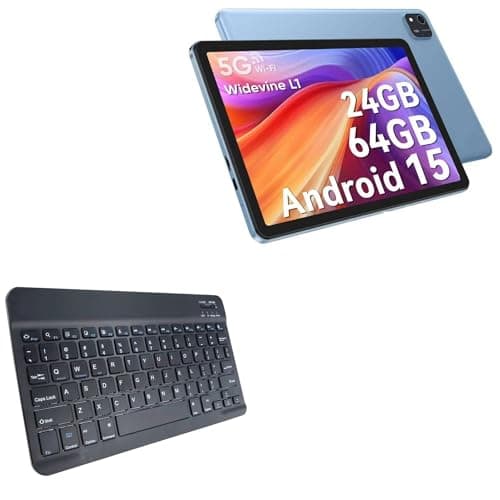 BoxWave Keyboard Compatible with EDDBNi 2025 Android Tablet (11 in) - SlimKeys Bluetooth Keyboard, Portable Thin with Chiclet-Style Keys - Jet Black