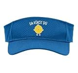 Da Kükst Du I Funny Easter Eggs Children Chicken Chick Sport Sun Visor, Youth, One Size, Royal Blue