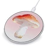 Mushroom White Wireless Charger Magnetic Phone Induction Charger 10w Fast Wireless Charging Station Compatible with iPhone 17 16 15 14 13 12 Pro Max Samsung Galaxy S25 S24 S23
