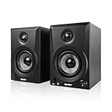 Superlux BES3.5 Professional Studio Monitor Speakers, Two-Way Active/Passive Design with 50W Output, Woofer & Tweeter, TRS/RCA, Front-Panel Volume Control for Home Studio, DJ, Editing & Multimedia Use