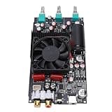 Zunate 600W Power Amplifier Board, TPA3255 Class D Mono Subwoofer Amp with AUX Input, Low Distortion Digital Audio Amplifier for Home Theater Vehicle Sound System, 0-180 Degree Phase