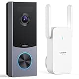 aosu Doorbell Camera Wireless, Local Storage, 5MP Ultra HD, Triple Motion Detection, 2.4/5 GHz WiFi, Built-in 8GB, Rechargeable Battery, Alexa & Google Compatible