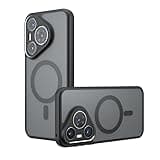 Kukoufey Compatible with Huawei Pura 70 Case Cover,Compatible with MagSafe,Compatible with Huawei Pura 70 Built-in Magnetic Anti-Shock Cell Phone Case Black