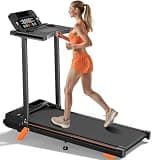 Folding Treadmill with Incline,320+ lbs Capacity Portable Treadmills with Handlebar