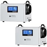 145 Pints Commercial Dehumidifier, Industrial Water Damage Unit up to 6,000 sq ft, Auto Defrost, Memory Starting with Drain Hose, for Crawl Spaces & Basements, White,2PC