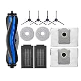 Accessories Main Side Brushes Mop Cloths HEPA Filters Dust Bags,Compatible with ECOVACS T50 PRO Omni / T50 Omni Robot Vacuum Spare Parts(Burgundy)