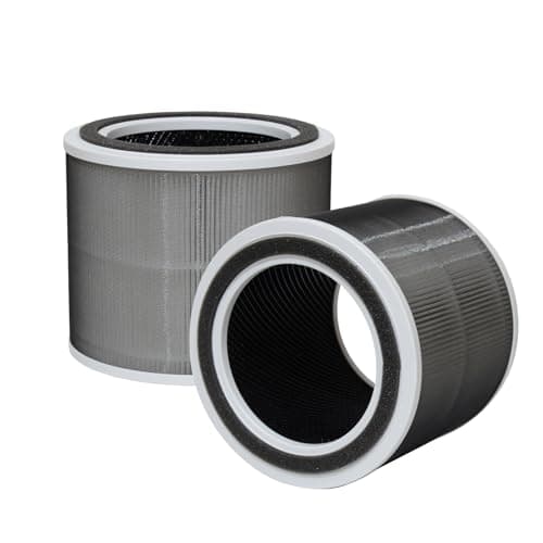 PUREBURG Replacement Filter Compatible with Honeywell HPA120 HPA125 Tabletop Air Purifiers, 2-Pack HEPA Activated Carbon 2-in-1 For Air Clean Dust Odor 3-Stage Filtration
