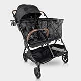 Strolee Baby+ v2 Multi Use Baby & Toddler Stroller & Removable Personal Shopping Bag Lightweight Alternative for Wagon Strollers -Near Flat Recline, X-L Canopy, Parent Cup Holder (v2 Black)