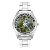 FodPand Analog Men Stainless Steel Band Watch Big Face Silver Wristwatch