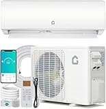 11500 BTU Wifi Enabled Mini Split Air Conditioner & Heater, 17 SEER2 208/230V Inverter Ductless Wall AC Unit with Pre-Charged Condenser, Heat Pump & Installation Kit
