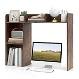 ERGOMASTER Bookshelf, 3-Tier Bookcase with 5 Shelves, Storage Shelf with Open Storage Compartments and Multi Tier Design, Freestanding Display Organizer for Bedroom Living Room (Industrial Style)