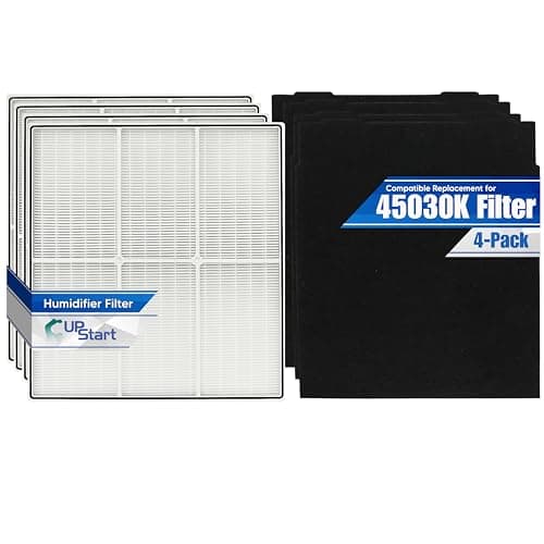 4-Pack 8171434K HEPA Filter Set Replacement for Whirlpool AP45030K Filter - Compatible with Whirlpool Whispure AP 45030K Air Purifier Filters with Carbon Foam Pre-Filter Prefilters