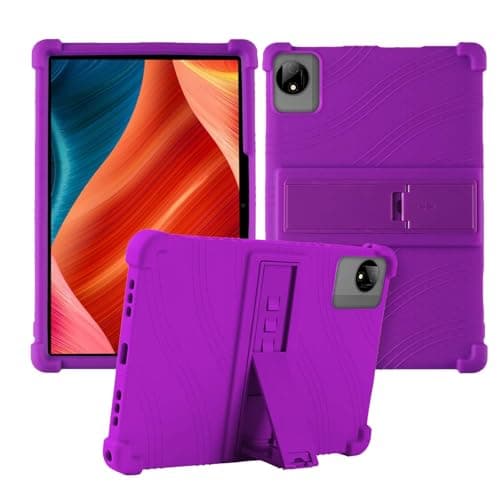 Case for EDDBNi 11inches Tablet,Soft Silicone Protector Cover,Kids Friendly,Adjustable Stand Tablet Cover,4 Corners Thicken Shockproof,Purple