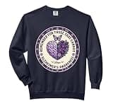 Purple Squad Alzheimer Awareness Ribbon Support Team Comfort Colors Adult Sweatshirt