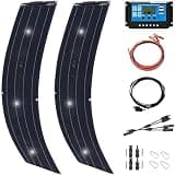 500 Watt Solar Panel Kit, with Charge Controller(40A) 2pcs 250 Watt Flexible Monocrystalline Solar Panel kit Photovoltaic Module for 12-48V Battery Charging Car Battery Camper RV
