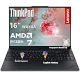 Lenovo ThinkPad E16 Gen 2 Laptop, 8-Core AMD Ryzen 7 7735HS, 32GB DDR5 RAM, 1TB PCIe SSD, 16" WUXGA Display, WiFi 6E, Backlit Keyboard, Fingerprint Reader, Windows 11 Pro, Business Laptop