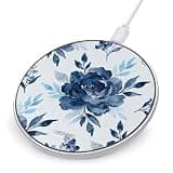 Ink Flower Charm Wireless Charger, Fast Charging Pad