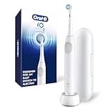 Oral-B Rechargeable Electric Toothbrush, iO Limited Simple Clean, 3 Cleaning Modes, Automatic Pressure Sensor to Protect Gums, Travel Case, White