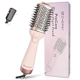 ZM ZHEMEI 1300W Hair Dryer Brush,4 in 1 Blow Dryer Brush Anti-frizz Ceramic Titanium Barrel with ALCI Safety Plug Professional Salon Hot Air Brush for All Hair Types (Rosegold)