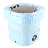 DAN&DRE Portable Collapsible Washer Mini Folding Washing Machine Portable Washing Machine 6L Bucket Washer Built in Dehydrator with High Speed Motor for Underwear Socks Baby Cloth (US Plug)