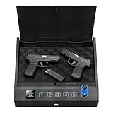 Drop Slot Safe Quick Access with Stealth Mode Safe Lock Box with Carbon Steel Cable for Car