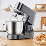 7.4 QT Kitchen in The Box Stand Mixer for Baking, Electric Spiral Mixer with Dough Hook, Cake Mixer with Bowl Stand & Beater, 800w/12-Speed Tilt-Head Food Mixer
