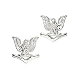 U.S.Navy E4 Petty Officer 3rd Class Pin-On Collar Device Brite (PAIR)