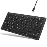 OMOTON Bluetooth Keyboard for Mac, Rechargeable Wireless Keyboard, Ultra-Compact (No Number Pad), Ergonomic Angel, Travel & Home Office Ready, for MacBook Pro/Air iMac Mac mini Neo - Ink Black