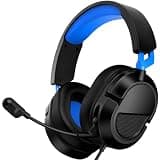 Gaming Headset for PS5、PS4、Xbox Series X、Xbox Series S/One、PC、PS5Pro 207g Headset with Clear Mic for Work 𝟐𝟎𝟐𝟔 𝐔𝐩𝐠𝐫𝐚𝐝𝐞 Wired Gaming Headphones with Mic、3.5mm Splitter、79in Cable.Gamer Gifts