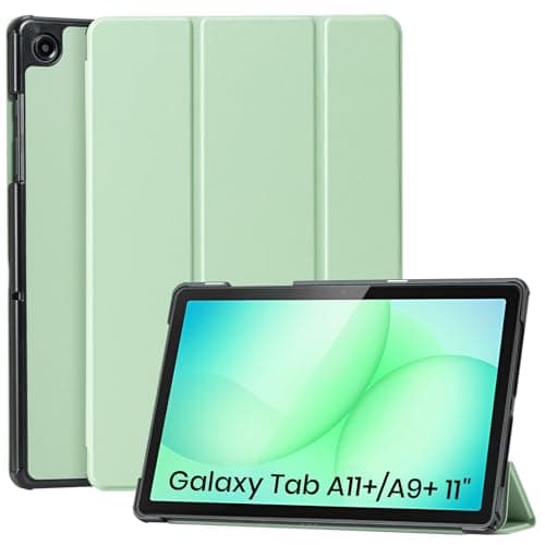 CoBak Case for Samsung Galaxy Tab A11 Plus (2025)/A9 Plus (2023) 11 Inches, PU Leather Triple Fold Folding Protective Case with Velvet Auto Sleep/Wake Function (Sage)