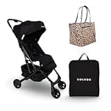Colugo Compact Stroller+, Diaper Tote & Organizer Bundle – Wild Child | Lightweight Foldable Stroller with Rain Cover + Matching Diaper Bag Caddy for Travel-Ready Parents