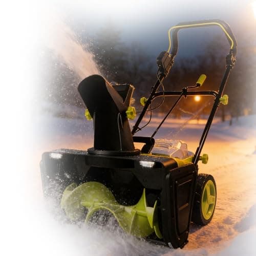 40V Cordless Snow Thrower, 20-Inch Brushless Electric Snow Blower with 180° Adjustable Discharge Chute & Dual LED Headlights, Includes 2 Batteries for Driveways, Sidewalks, Winter Care