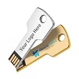Custom Personalized Keychain USB Flash Drive 128MB 10Pcs, Engraving or Printing Name/Logo for Weddings, Graduations, Company ADs/Photography