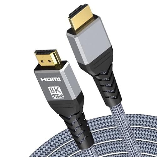 Rujcloud HDMI 2.1 Cable for DELL Pro 22 24 27 32 34 Plus Monitor,UltraSharp 24 27 32 43 Monitor,8K@60HZ 4K@120HZ 48Gbps Cord-6.6Ft