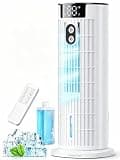 Portable Air Conditioners, 4 in 1 Evaporative Air Cooler, 1000ML Tower Fan with Remote, 3 Wind Speeds&Turbo Mode, 2 Mist,10H Timer, 90° Oscillation Portable AC for Home, Office CoamoTrail (Beige)