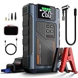 Car Battery Charger Jump Starter with Air Compressor, 4500A Jump Box for Car Battery Portable Jumper Cables with Battery Pack, 12V Jumpstart Combo 150PSI Tire Inflator Air Pump (8.5L Gas/7.0L Diesel)