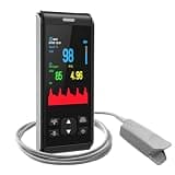 Pulse Oximeter Fingertip Handheld Pulse Oximeter With Continuous Monitor Blood Oxygen Saturation Monitor for Adults Rechargeable Monitor Oxygen Meter For SpO2/PR/PI