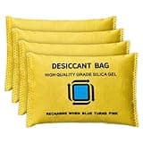4PCS Silica Gel Packets for Storage, 200g Each Color Indicating Dehumidifier Bags, Reusable Desiccant Packs for Closets, Cars, Bins Desiccant Packs for Storage Dehumidifier Bags